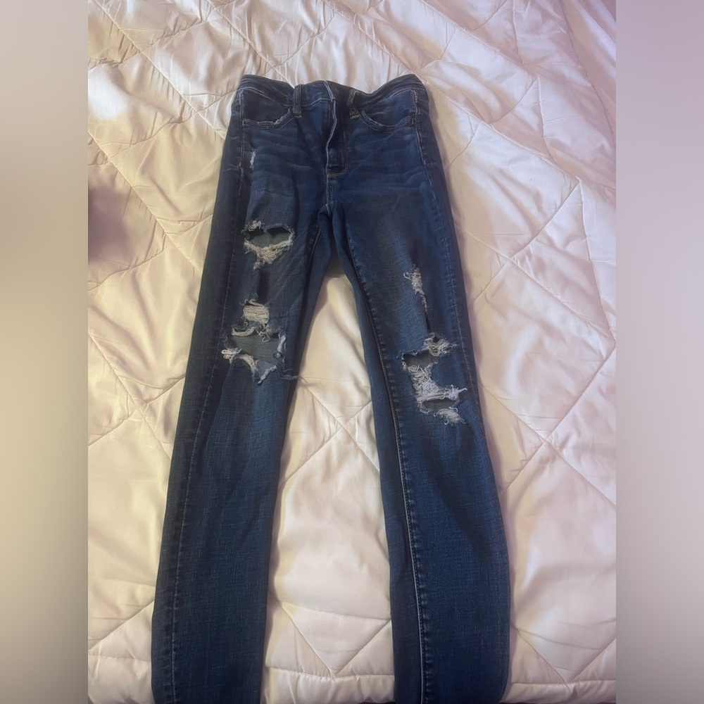 American eagle stretchy super high rise jeginngs